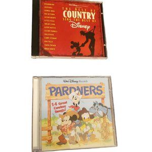 2 CDs Walt Disney Records Pardners & The Best of Country Sing the Best of Disney